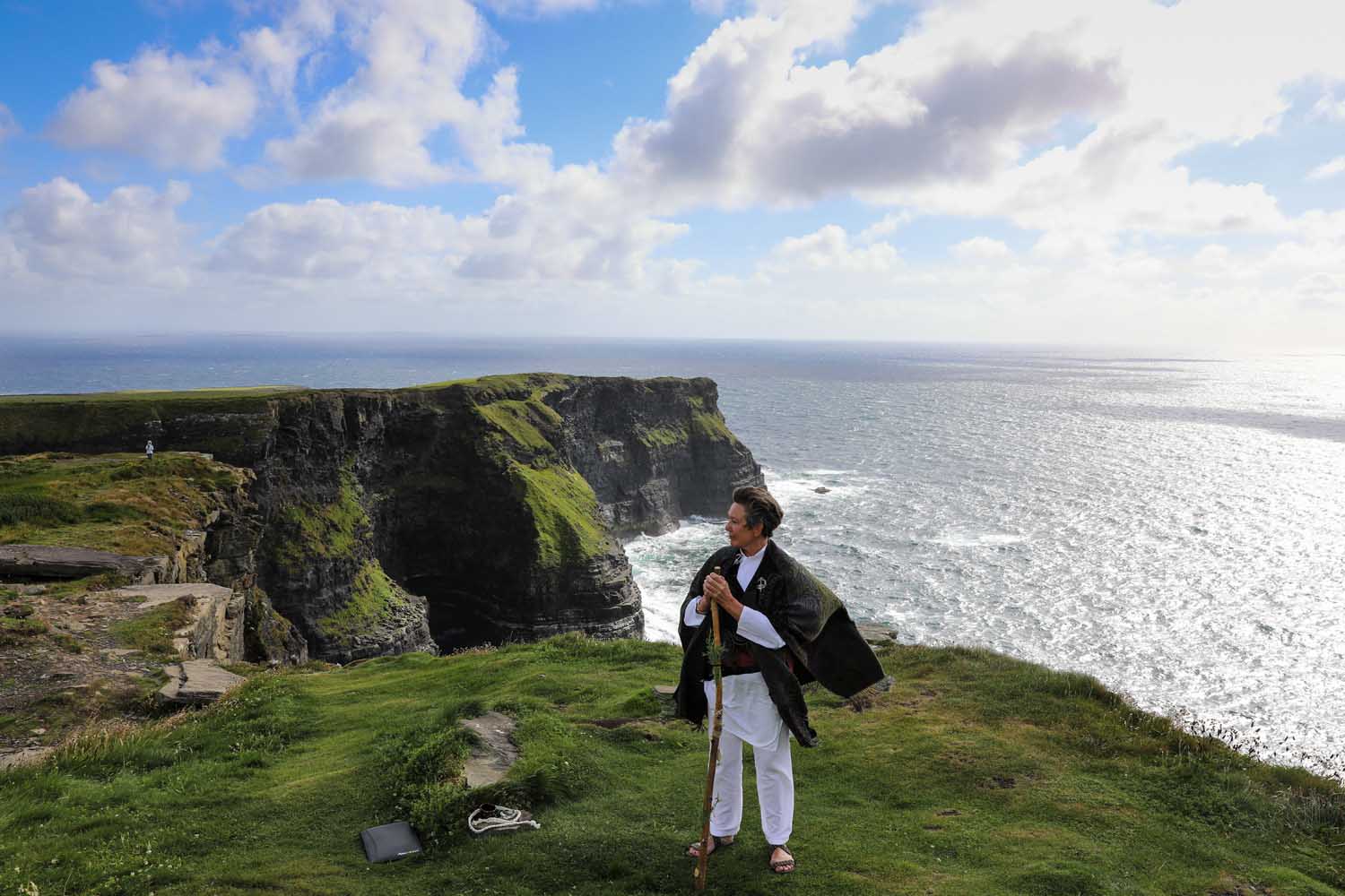 Wedding celebrant photographed at the Cliffs of Moher