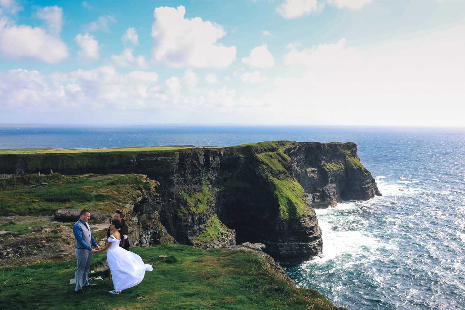 Small wedding ceremony in the west of Ireland