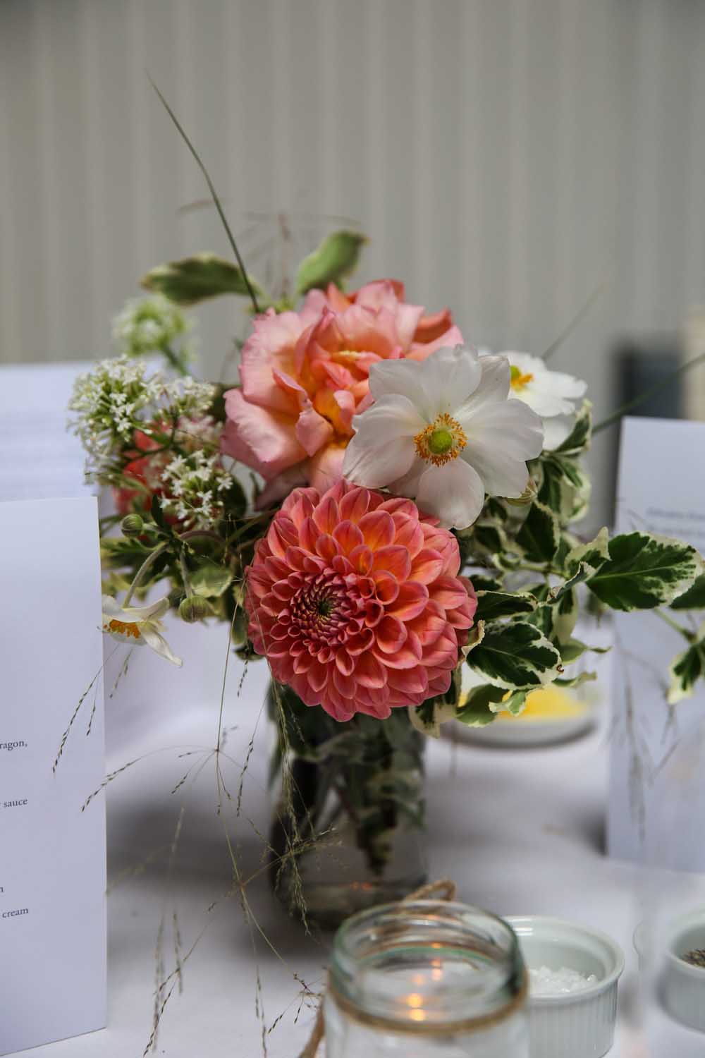 Flower detail at a wedding
