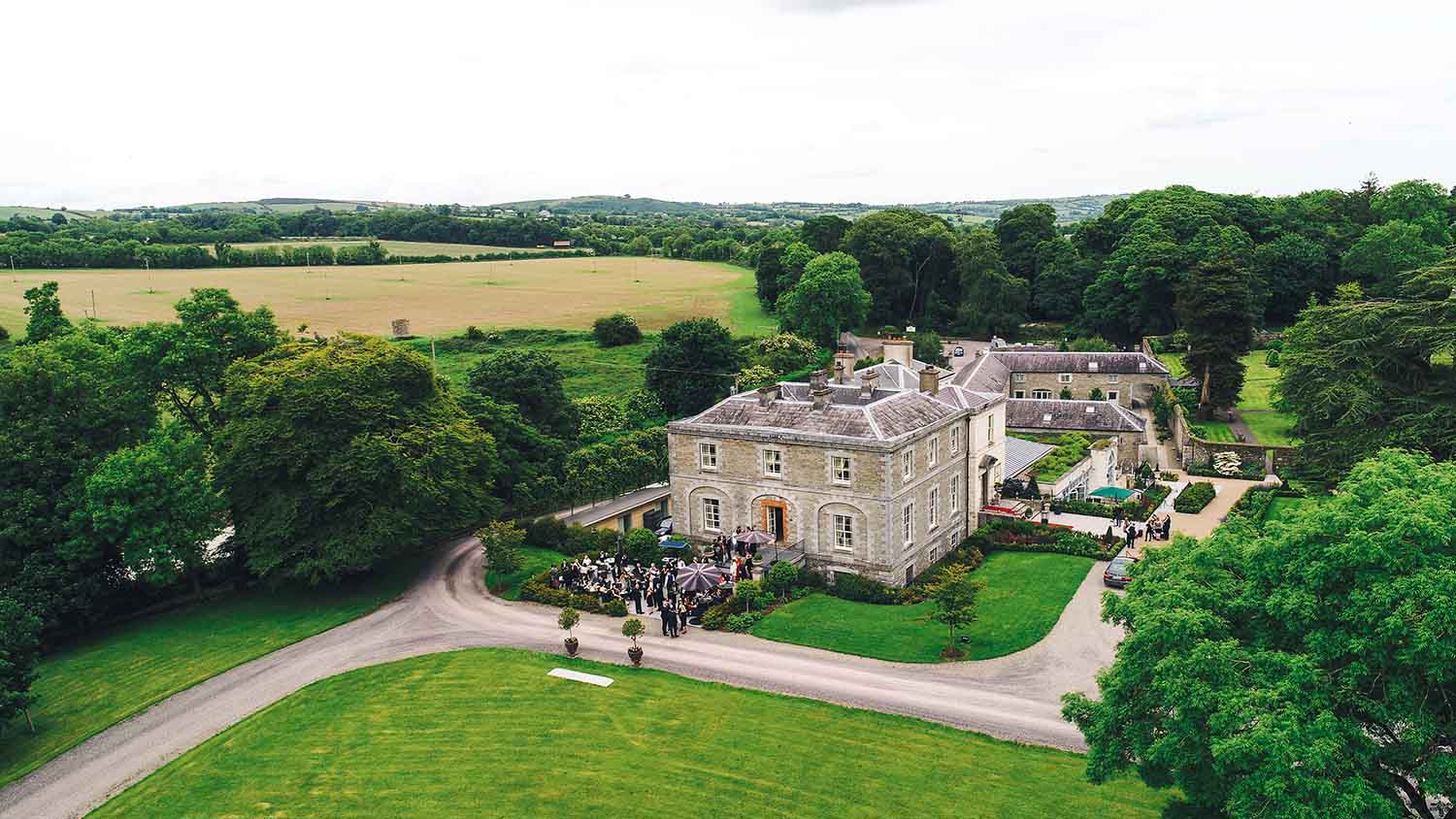 View of Tankardstown House from the air