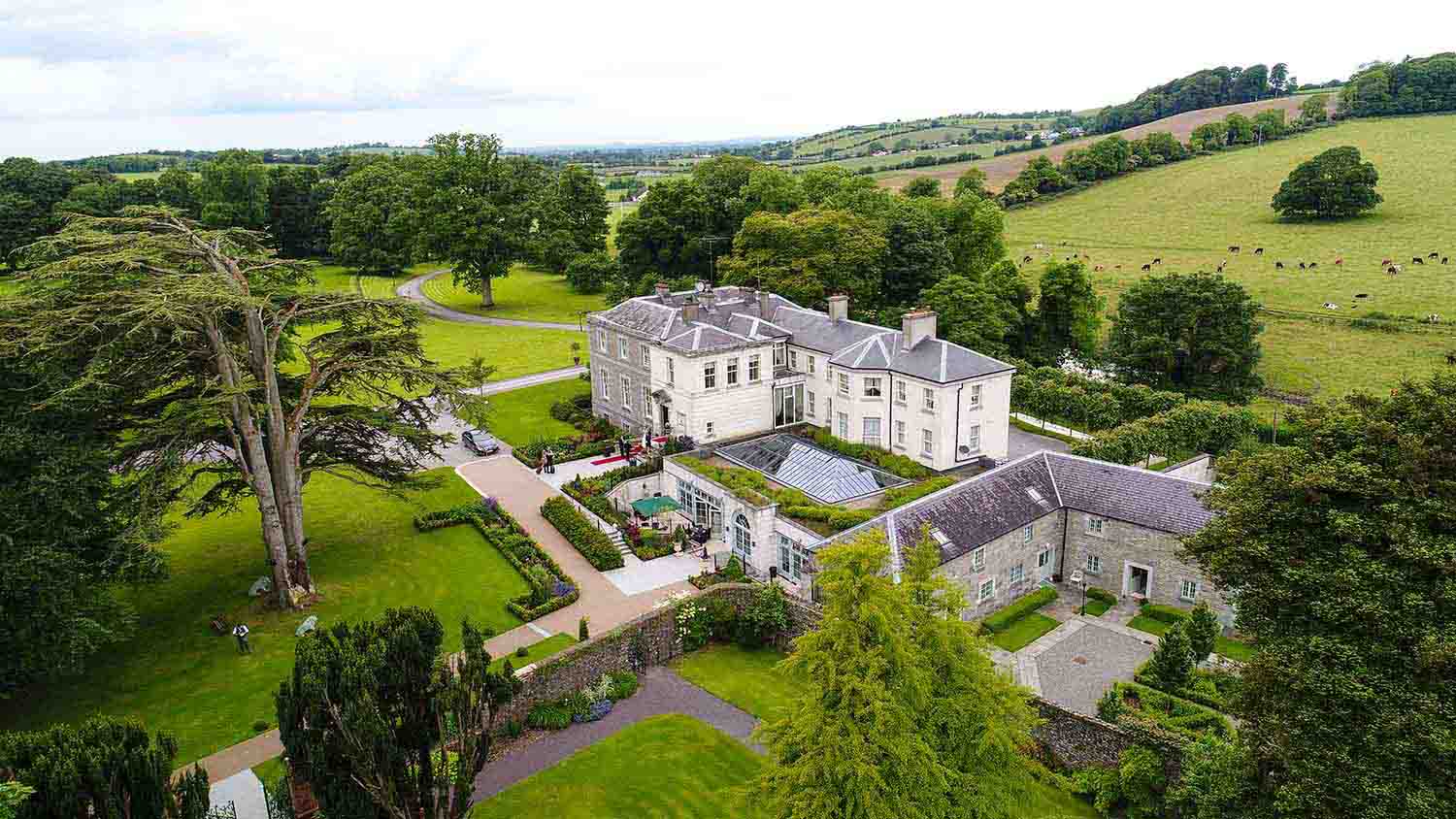 Aerial view of Tankardstown House and grounds