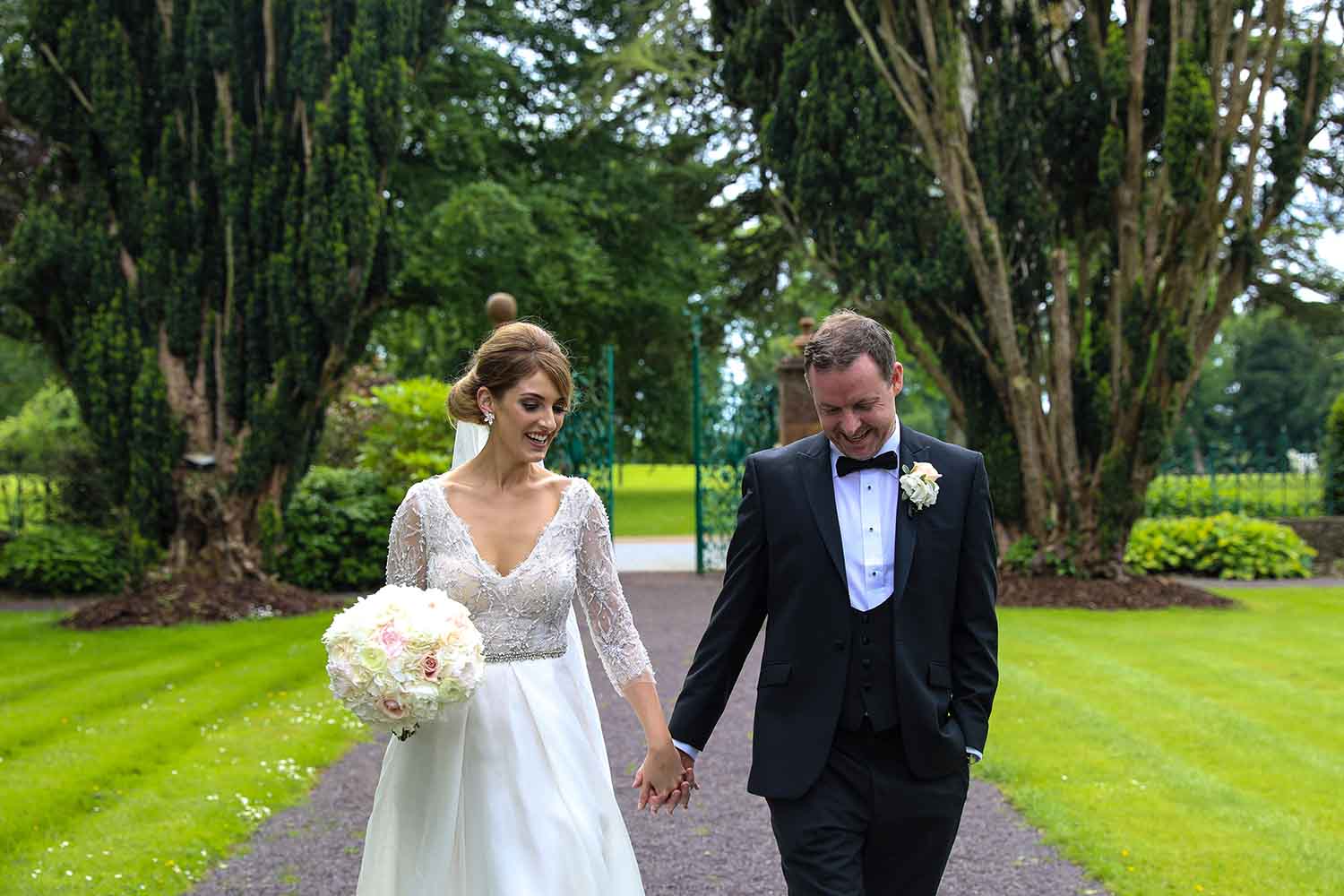 Bride and Groom on their Couple Shoot at Tankardstown