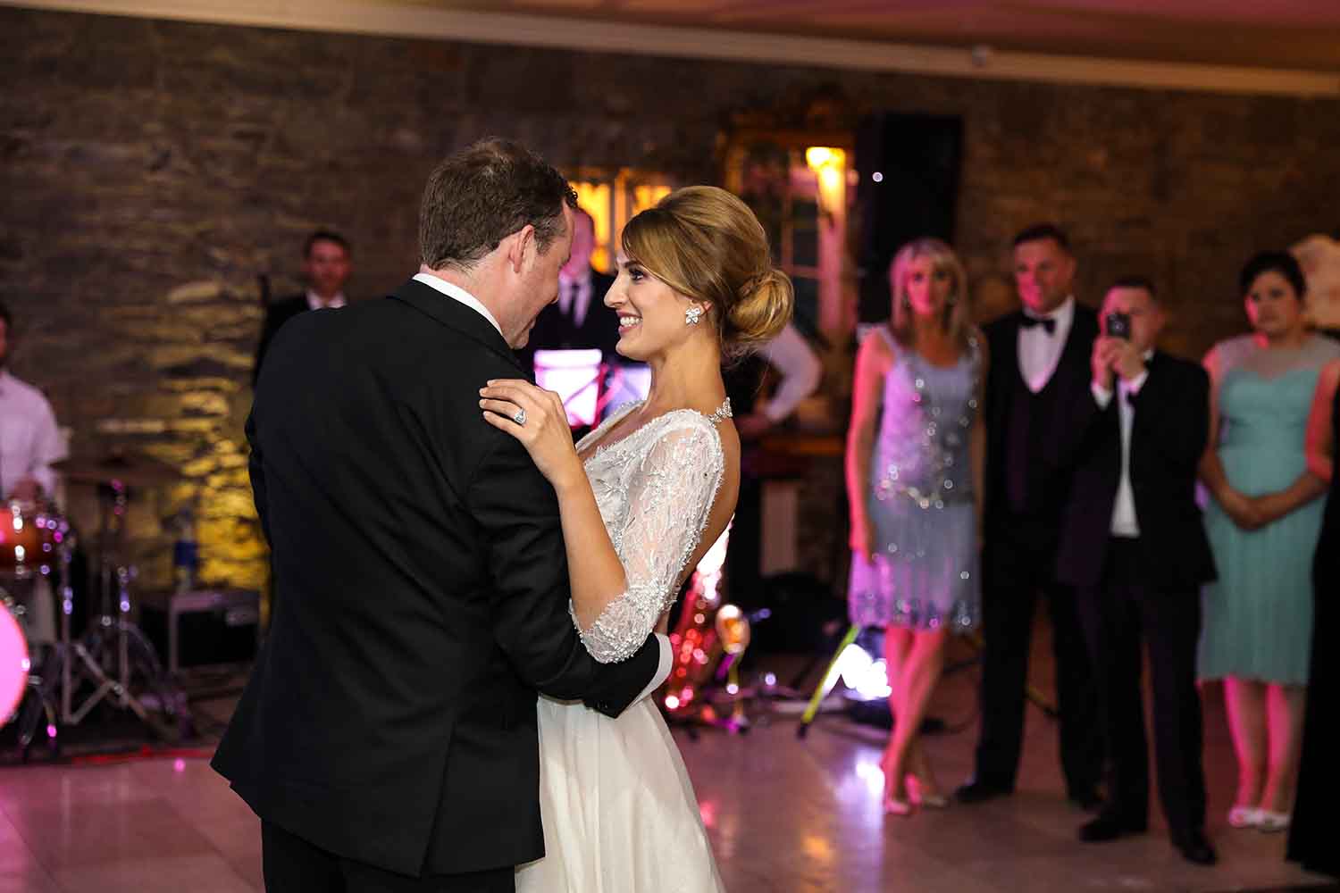 Bride and Groom enjoying their first dance