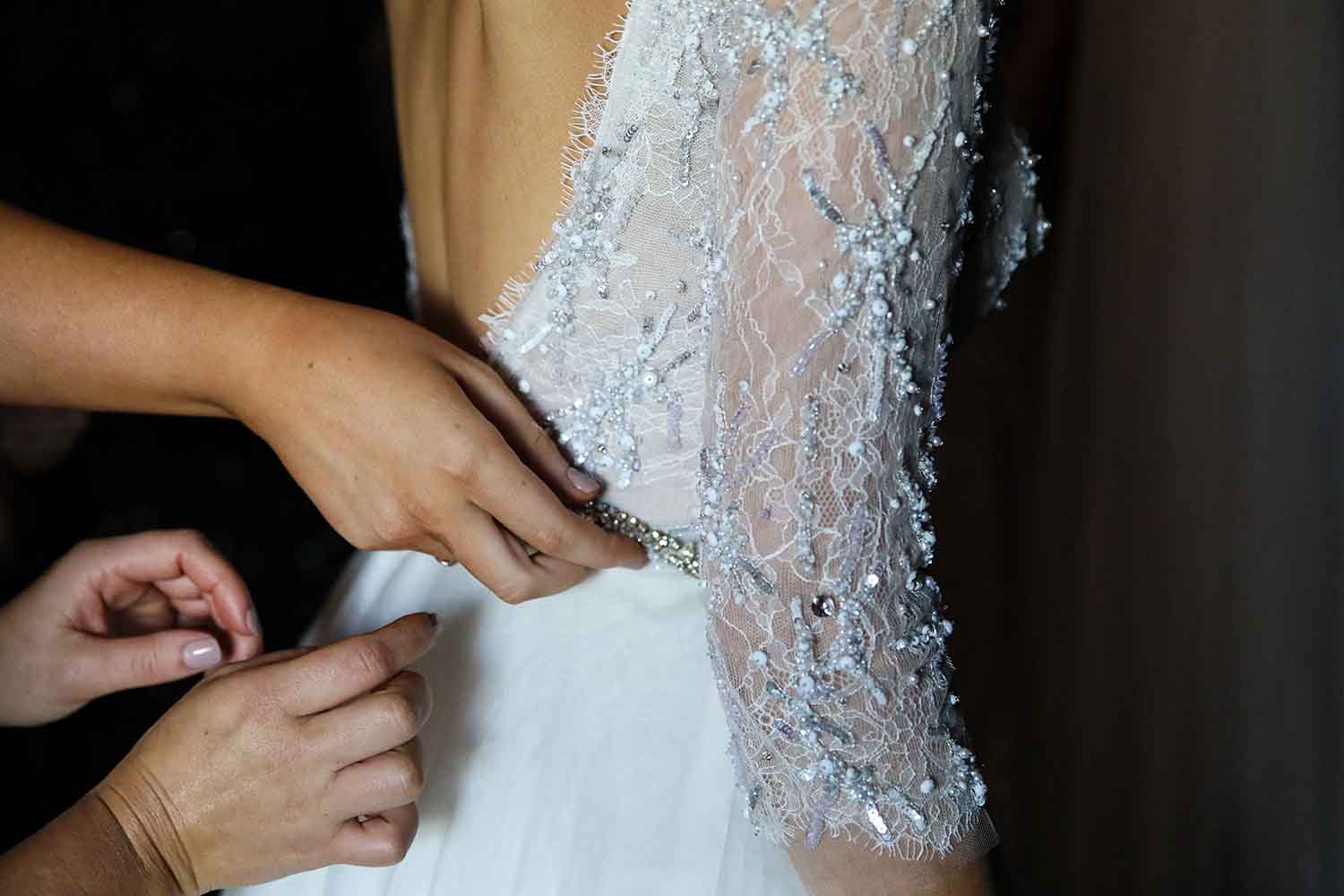 Detail from a wedding dress